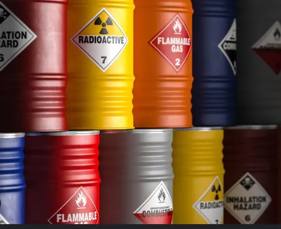 Hazardous chemical cargo barrels